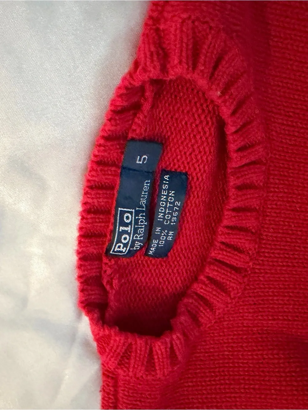 Polo Ralph Lauren Shaker Stitch Knit Crewneck Sweater Size 5